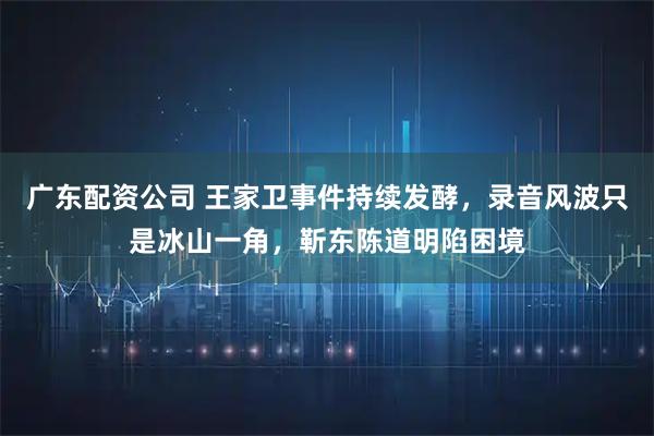 广东配资公司 王家卫事件持续发酵，录音风波只是冰山一角，靳东陈道明陷困境